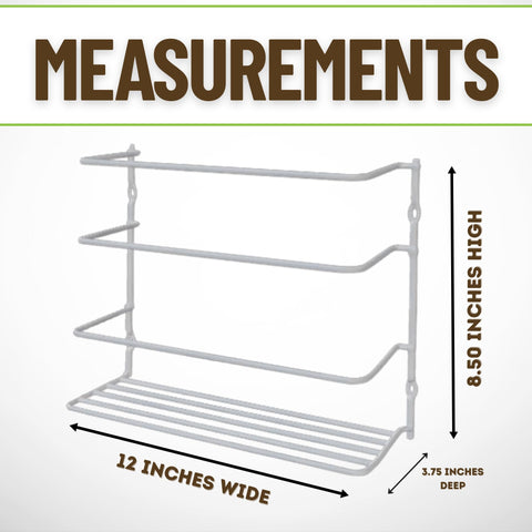 Two-pack mounted on a cabinet keeps sandwich bags and wraps tidy.
