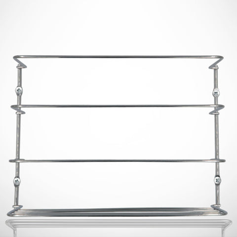 Evelots two-pack wall rack stores foil and plastic wrap neatly for quick grab-and-go use.