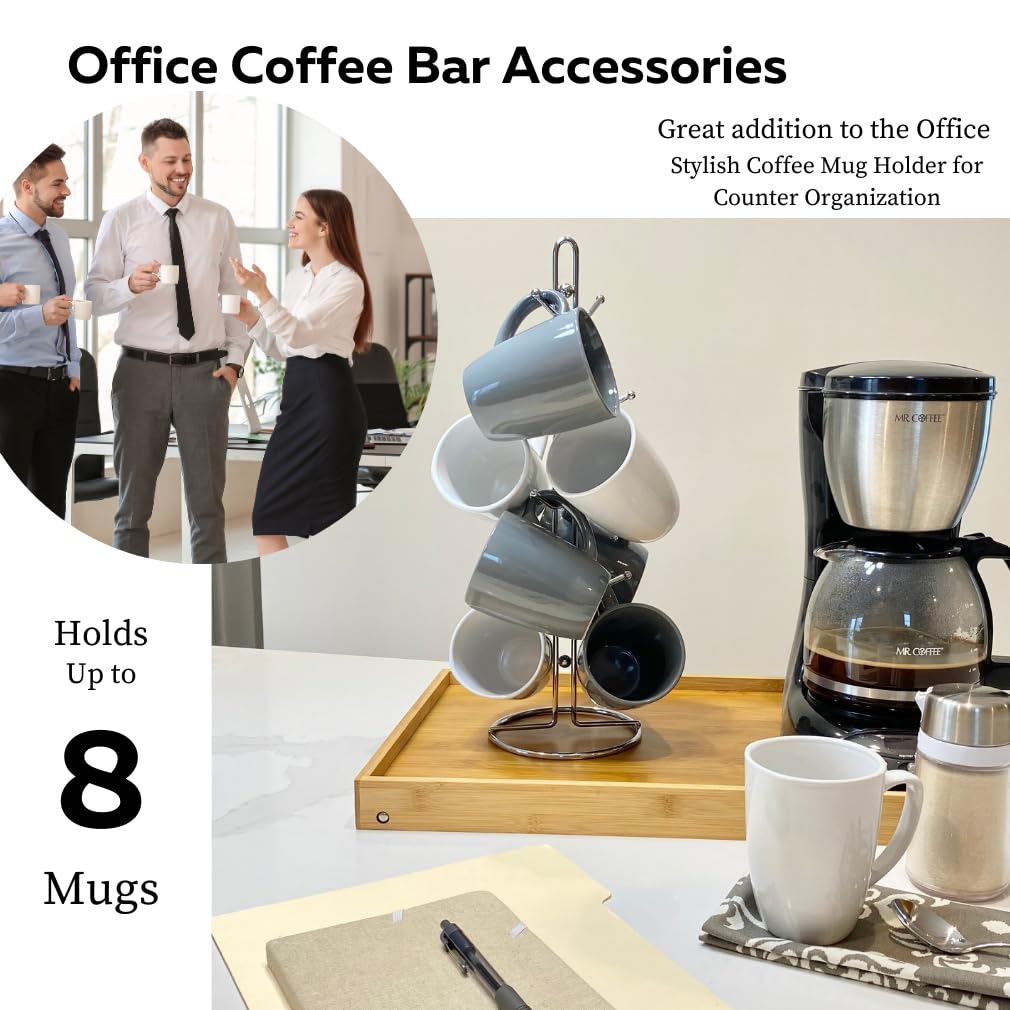 Evelots one-piece mug tree arrives ready to use