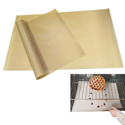 Evelots oven rack liner two-pack shown on a rack for easy cleanup.