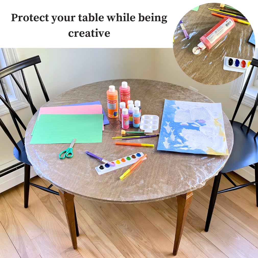 Evelots transparent design preserves table look while protecting it.