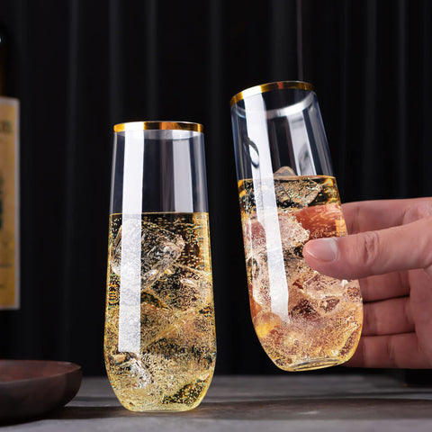 EventPartener stemless design stays stable on tables and trays.