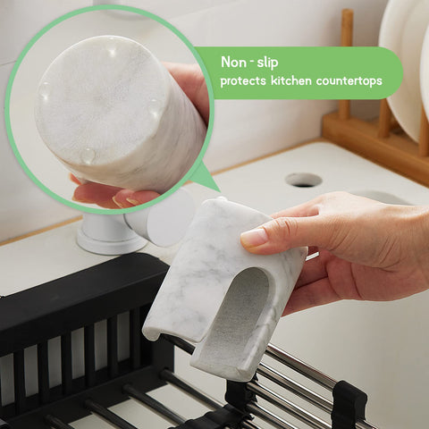 EVERBBKING counter-top marble holder adds tasteful organization for daily dish tasks.