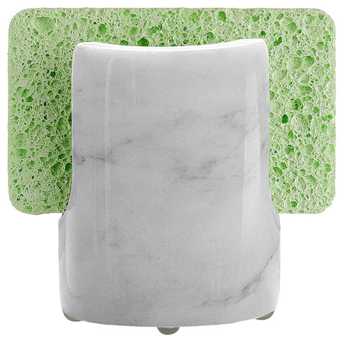 EVERBBKING marble sponge holder keeps sink area neat and dries sponges efficiently.