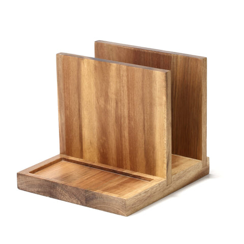 EverBBKing wooden napkin salt pepper holder on table keeps condiments organized.