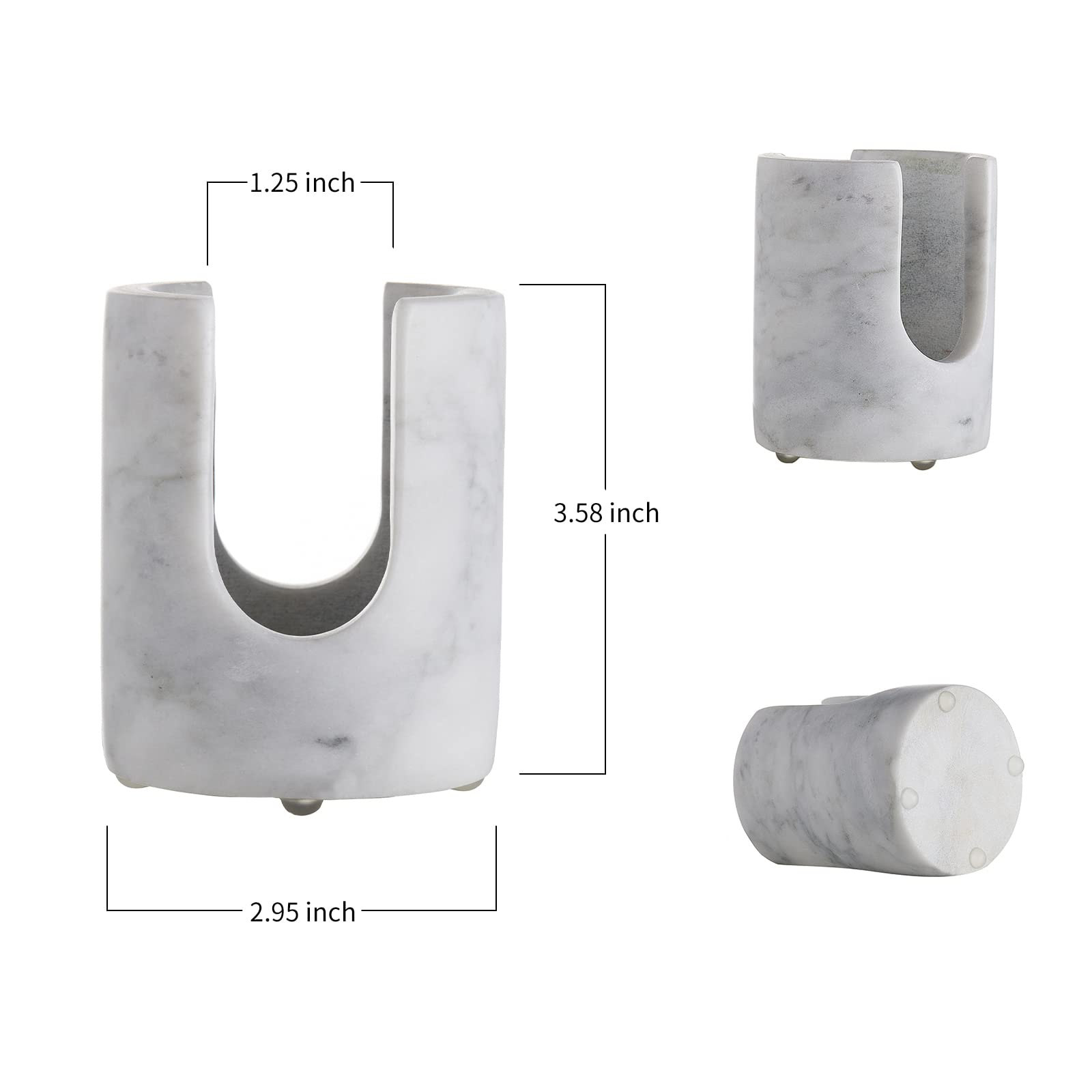 EVERBBKING natural marble sponge holder blends with modern kitchen decor.