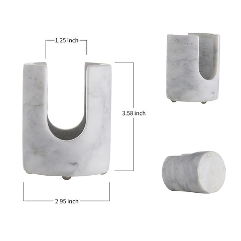 EVERBBKING natural marble sponge holder blends with modern kitchen decor.