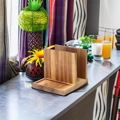 EverBBKing FSC-certified wooden holder blends with dining room decor.