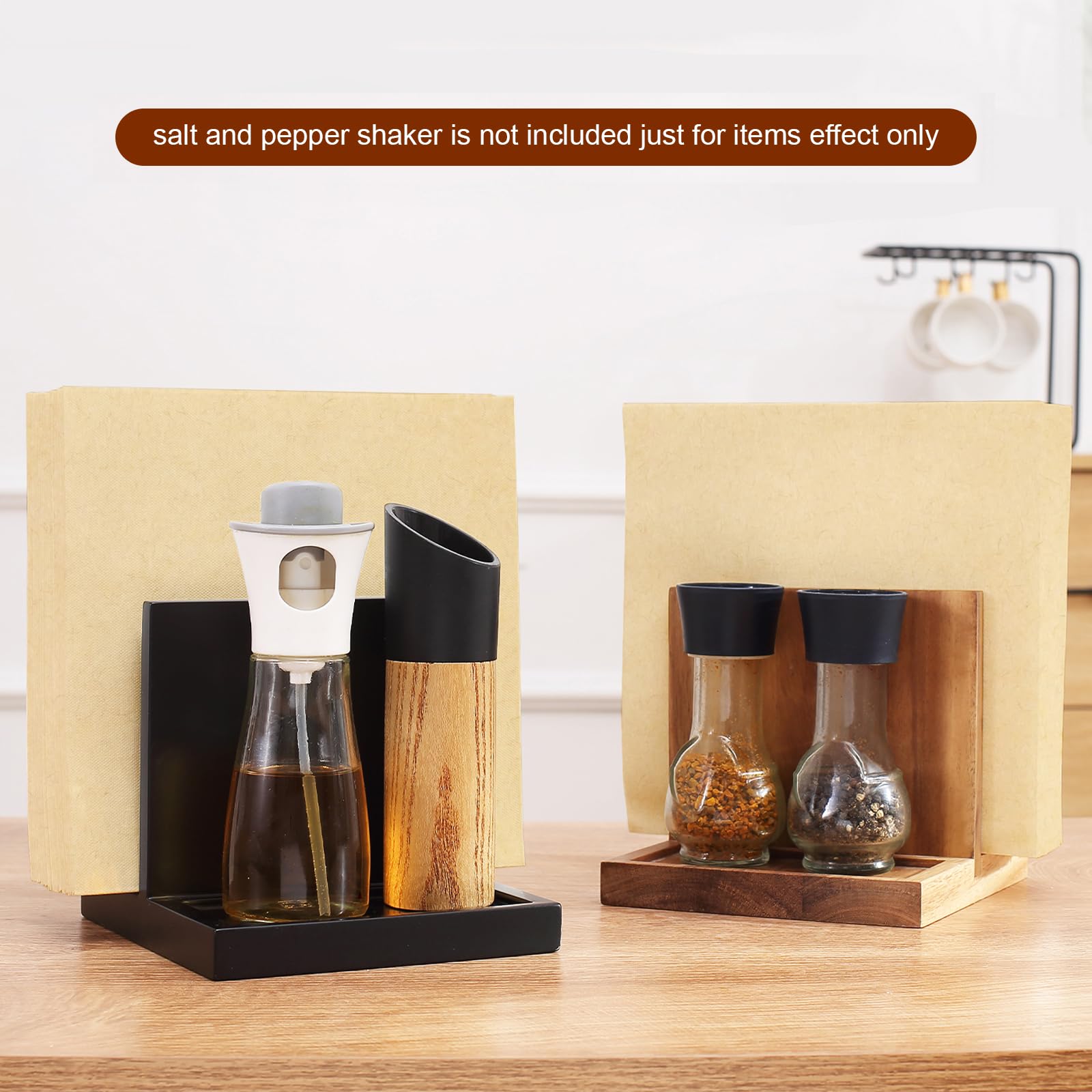 EverBBKing table centerpiece napkin holder enhances dining decor with rustic wood.