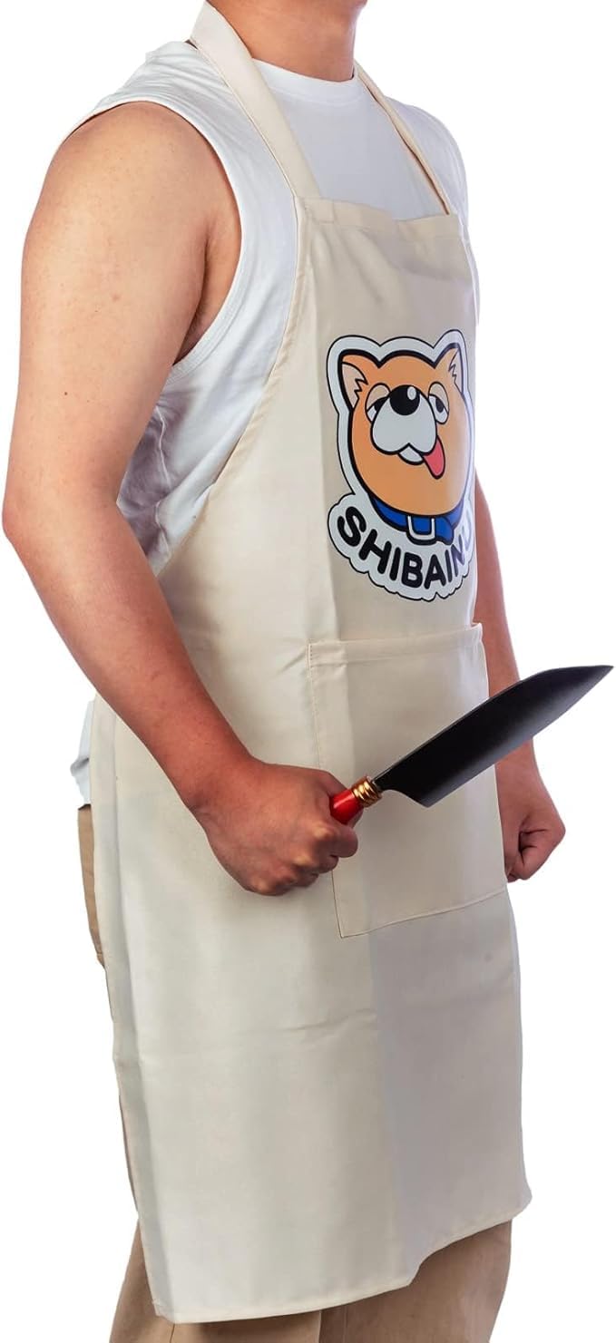 Evere Anime Apron with front pocket for easy storage while cooking.