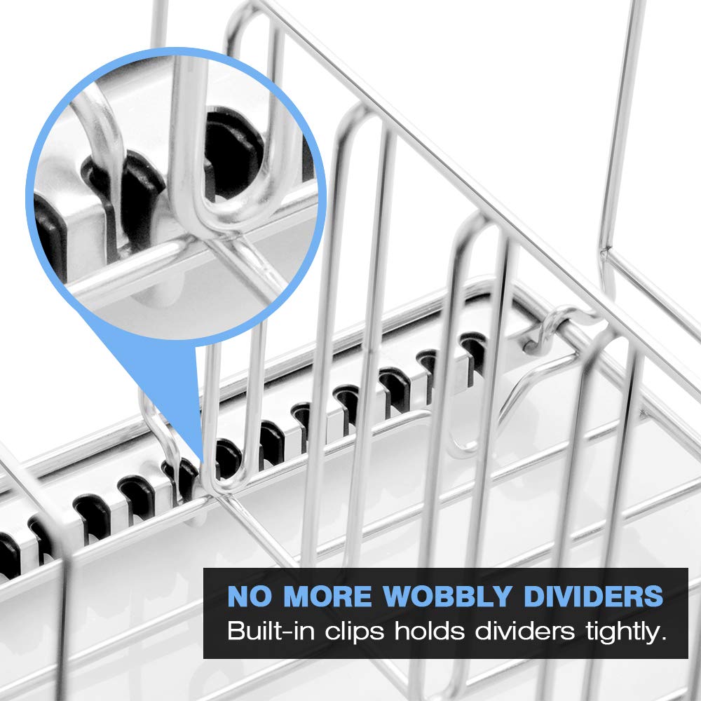 EVERIE seven-divider rack with removable dividers for flexible layouts.