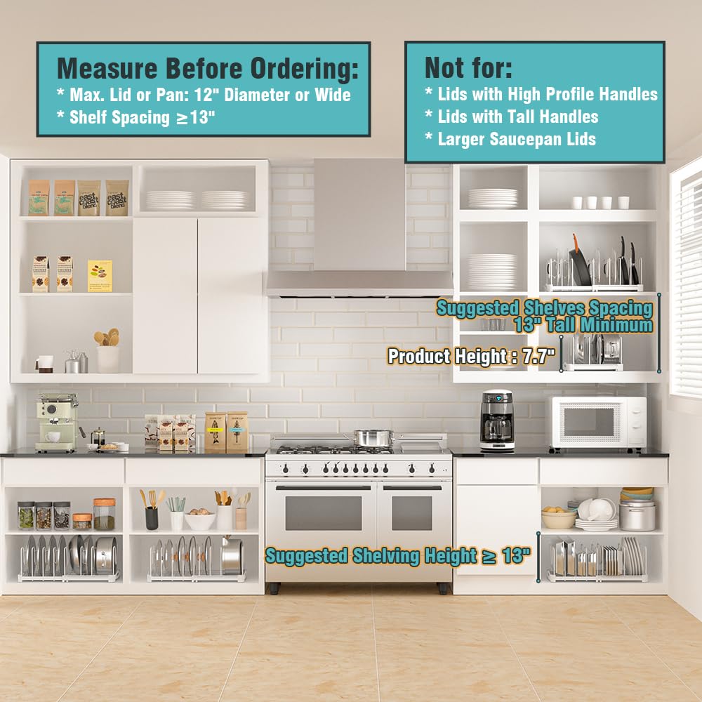 EVERIE extendable base rails adapt to cabinet space for flexible storage