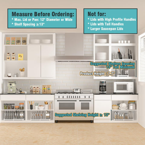 EVERIE extendable base rails adapt to cabinet space for flexible storage