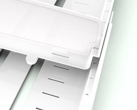 EVERIE lid organizer built-in handle for easy carrying and repositioning