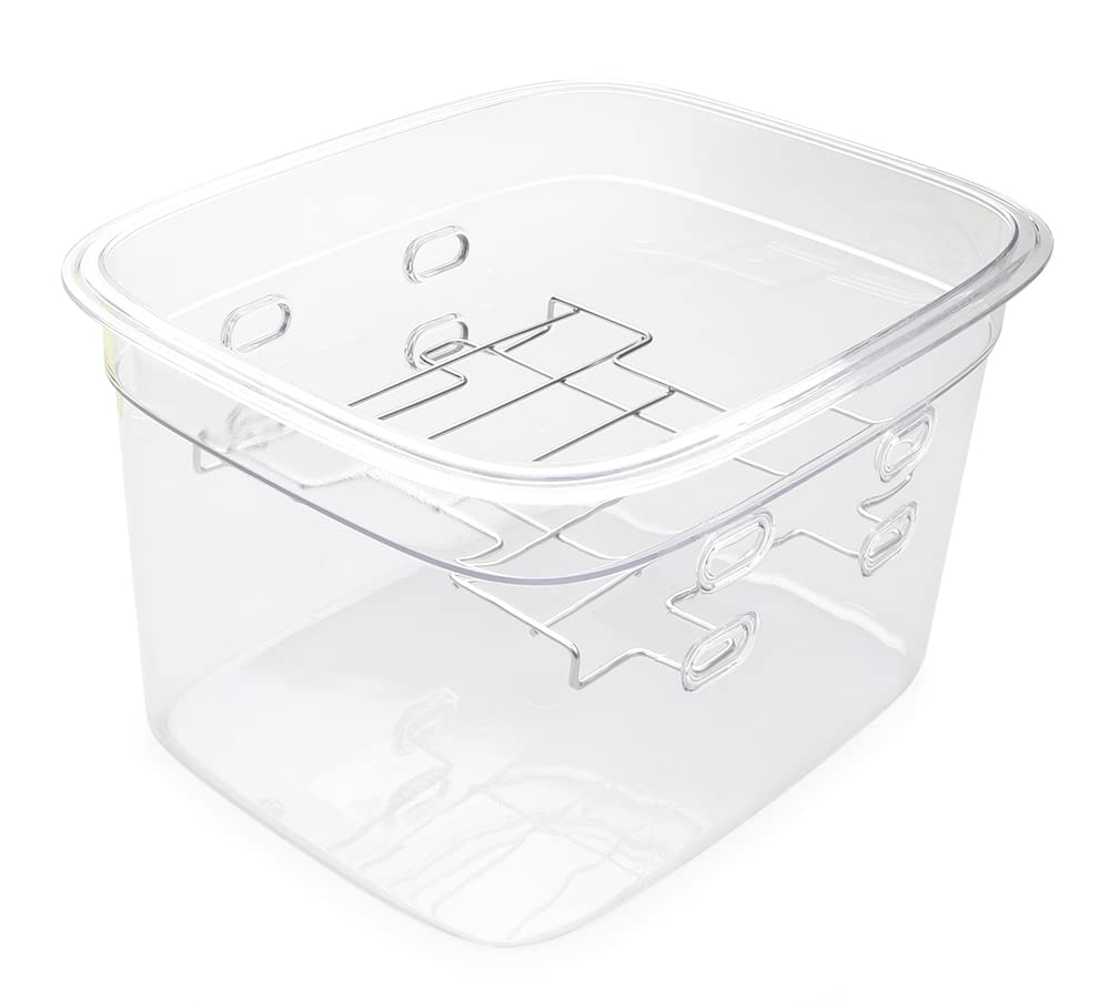 EVERIE sous vide container shows removable built-in rack for flexible height options.