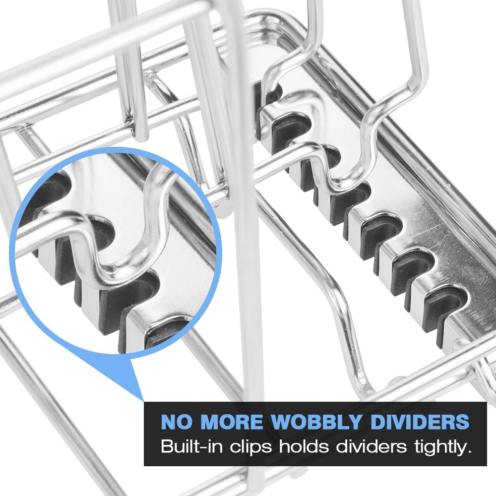 EVERIE sous vide rack built-in holder dividers keep rows aligned for quick loading.