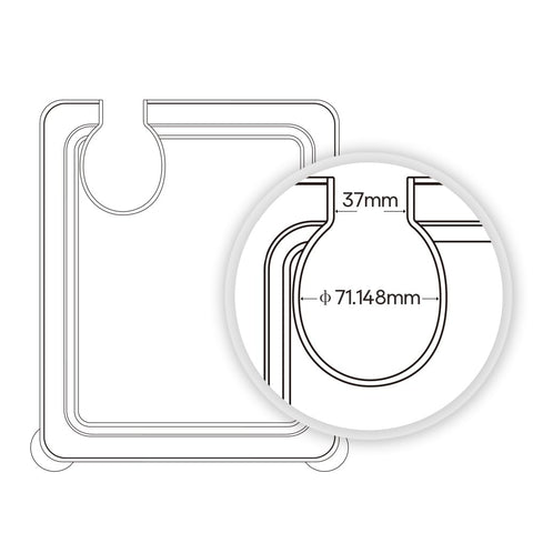 EVERIE universal silicone lid shown with collapsible design for refills