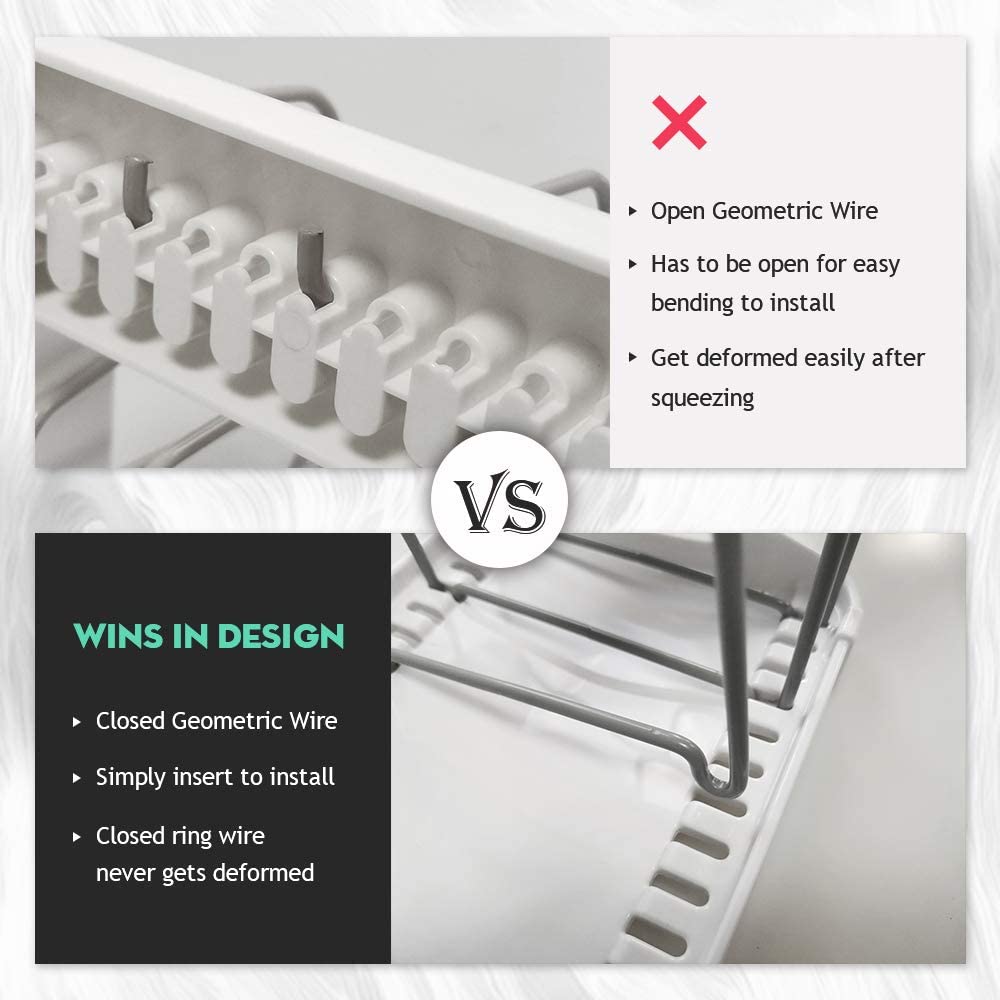 EVERIE wobble-free divider feet prevent tipping when lifting lids