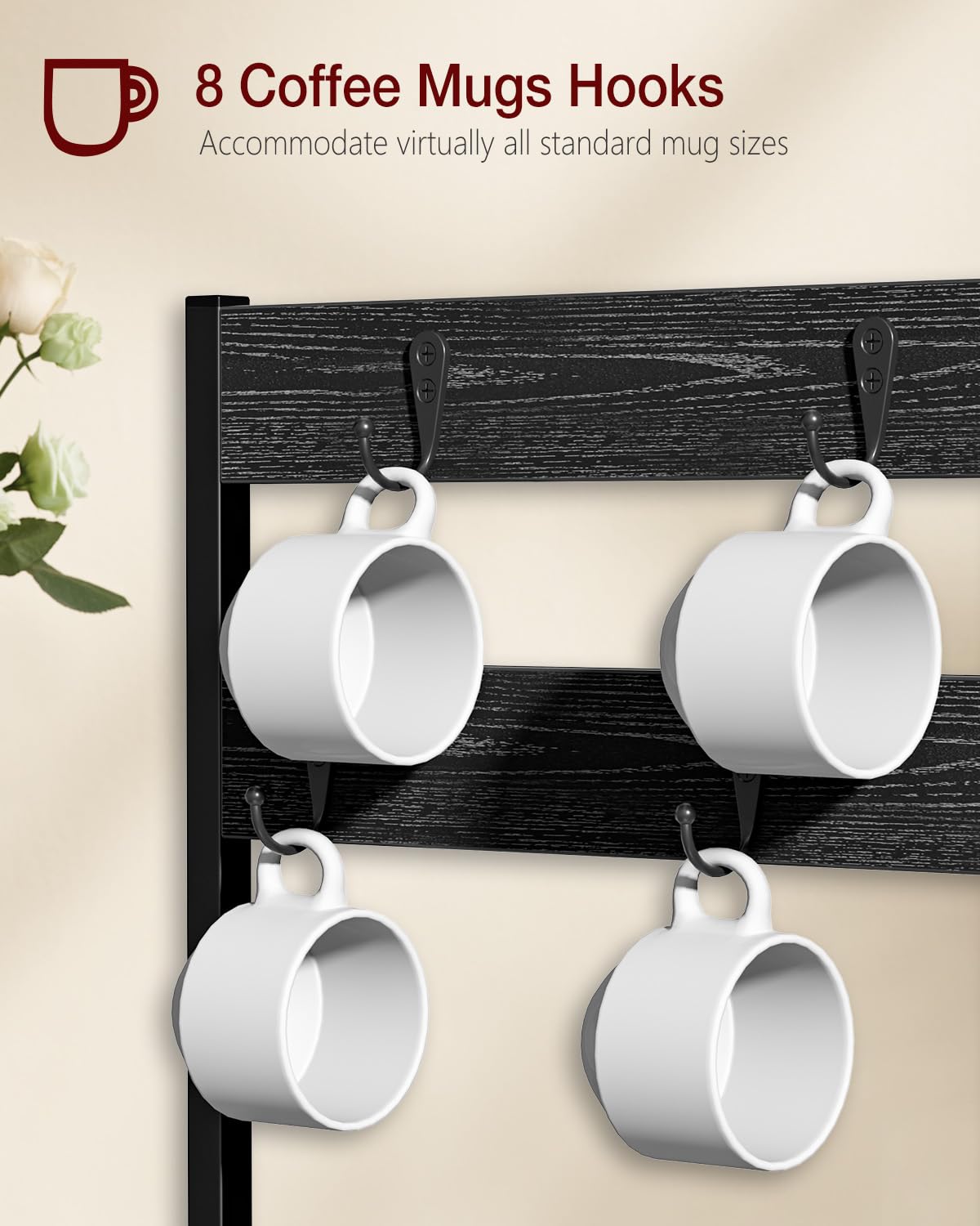 Evermagin countertop coffee organizer keeping pods within reach.
