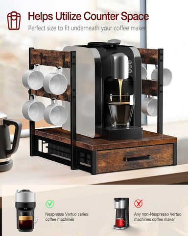 Evermagin rustic brown finish adds warm kitchen or office style.