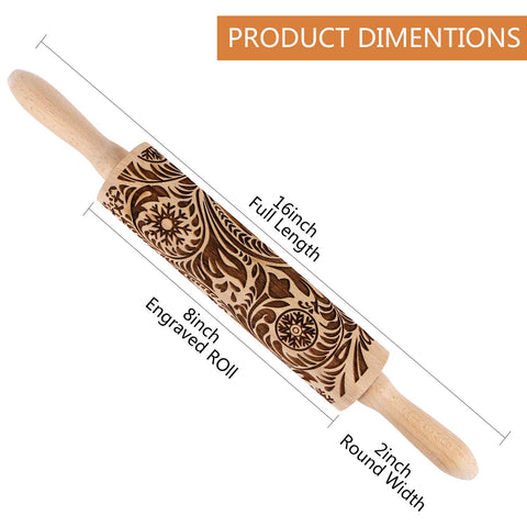 Evermarket natural wood rolling pin showing visible grain and safe food use