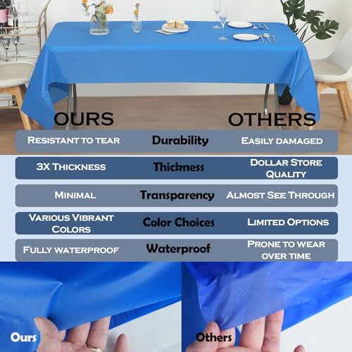 Evershine white rectangle table cover placed on table for clean surface protection.