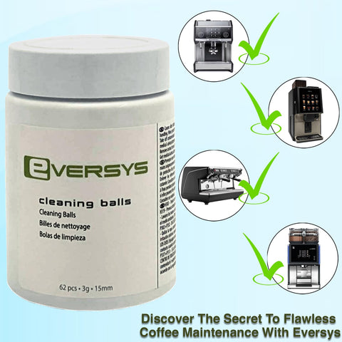Eversys Cleaning Balls in brew unit, supports routine maintenance.