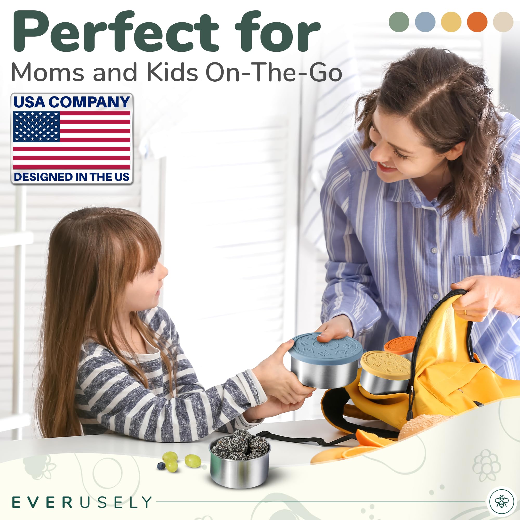 Everusely 950ml leakproof container in use for portable, mess-free lunches.