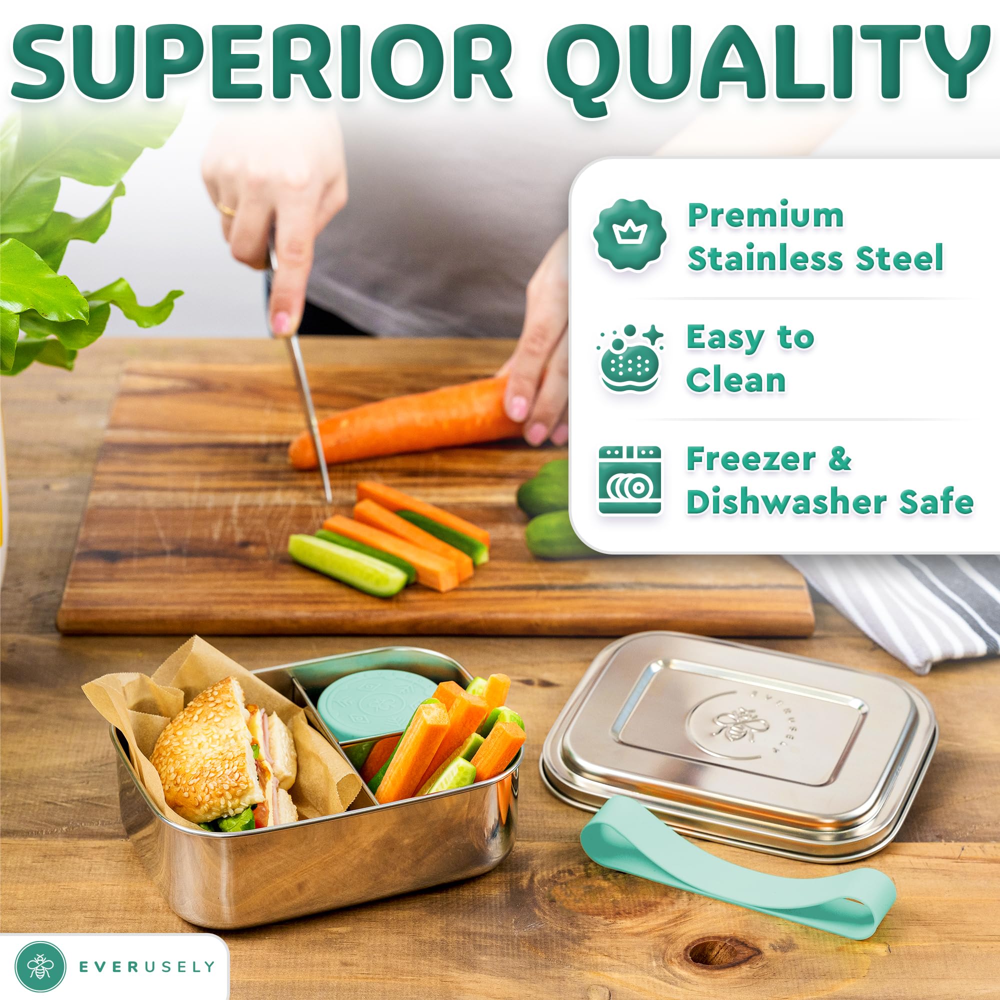Everusely bento is dishwasher safe for effortless cleanup