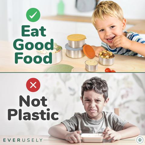 Everusely portable lunch box shown for snacks and school lunches.