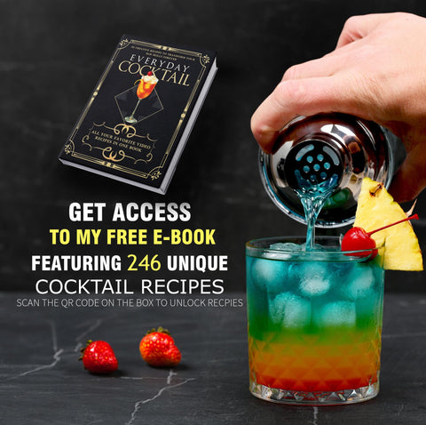 Everyday Cocktail shaker displays measurement markings for accurate pours.