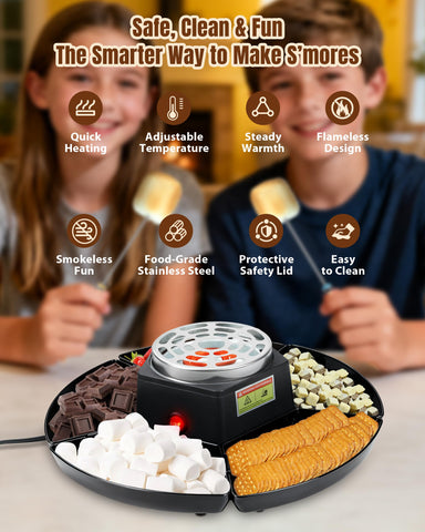 Evjeal Smores Fondue Set prep shot, great for date night desserts.