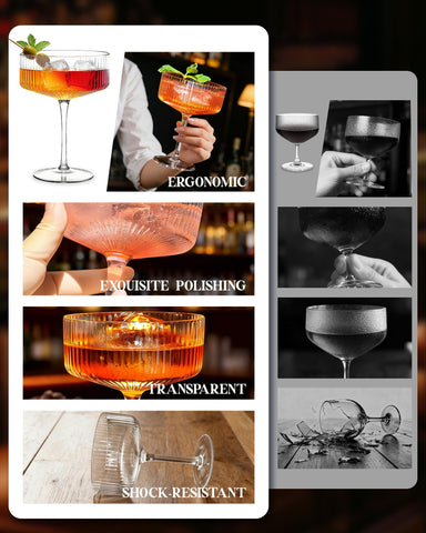 Evoio espresso martini glass pairs perfectly with after-dinner desserts