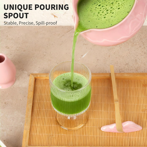 Evoio matcha scoop with holder keeps tools organized during prep.