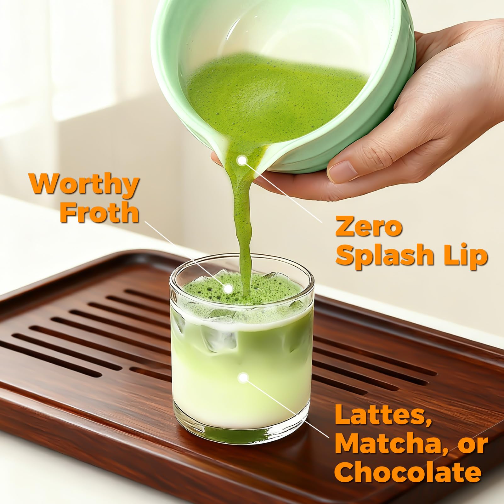 Evoio Matcha Set stainless steel sifter with fine mesh
