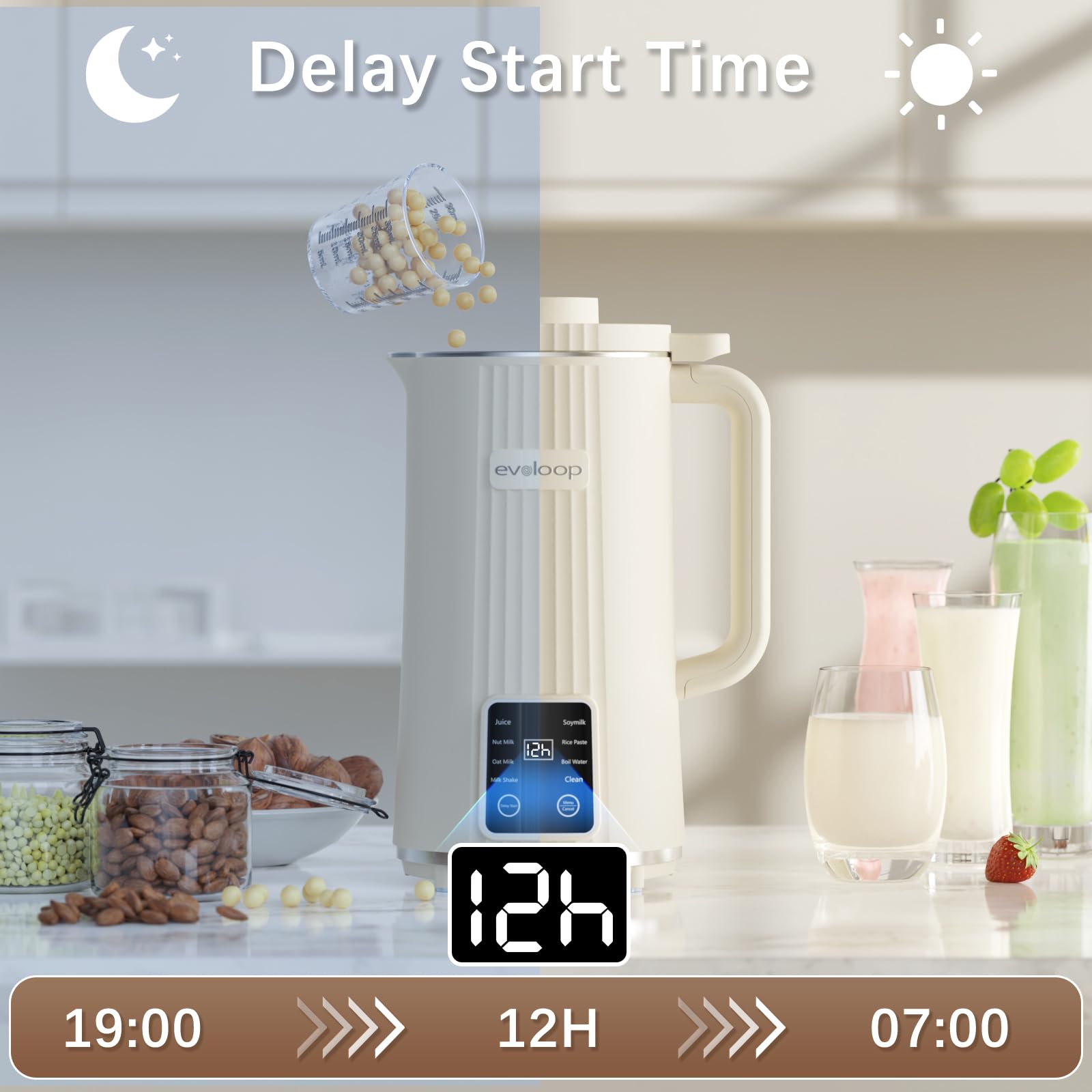12-blade design of Evoloop blends for smooth plant-based beverages.