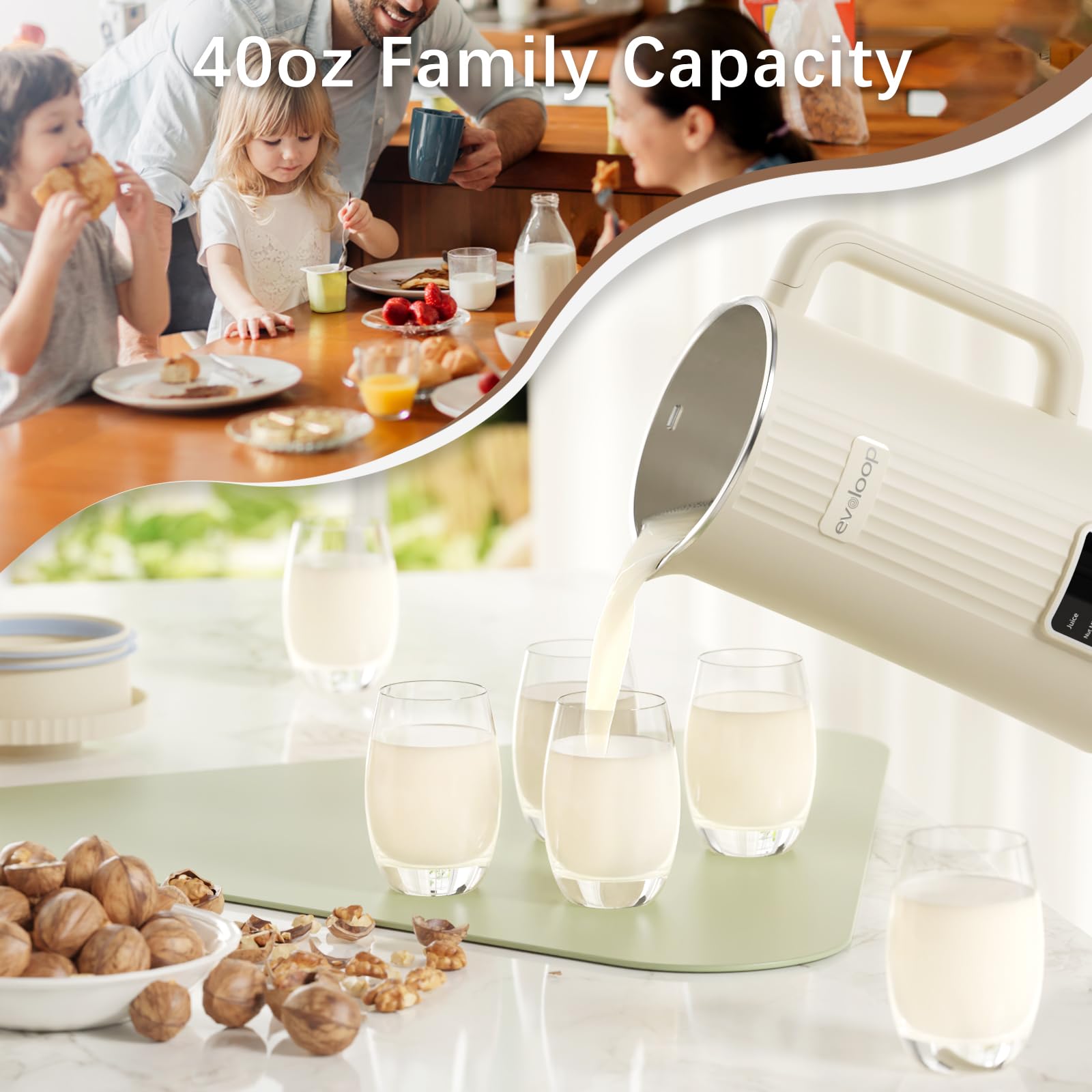 Delay-start feature allows planning fresh drinks in advance.