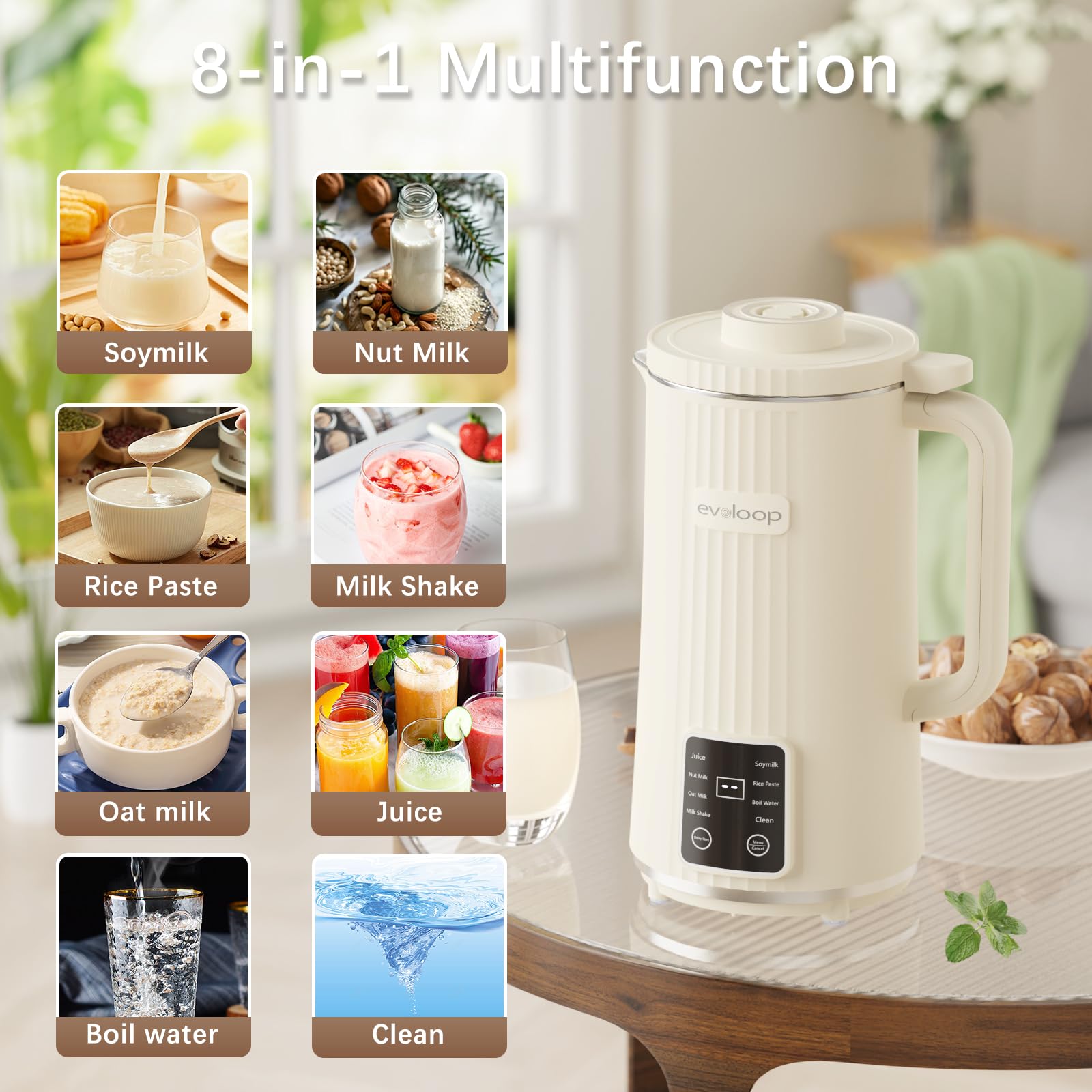 Premium nut milk bag included with Evoloop for smooth straining.