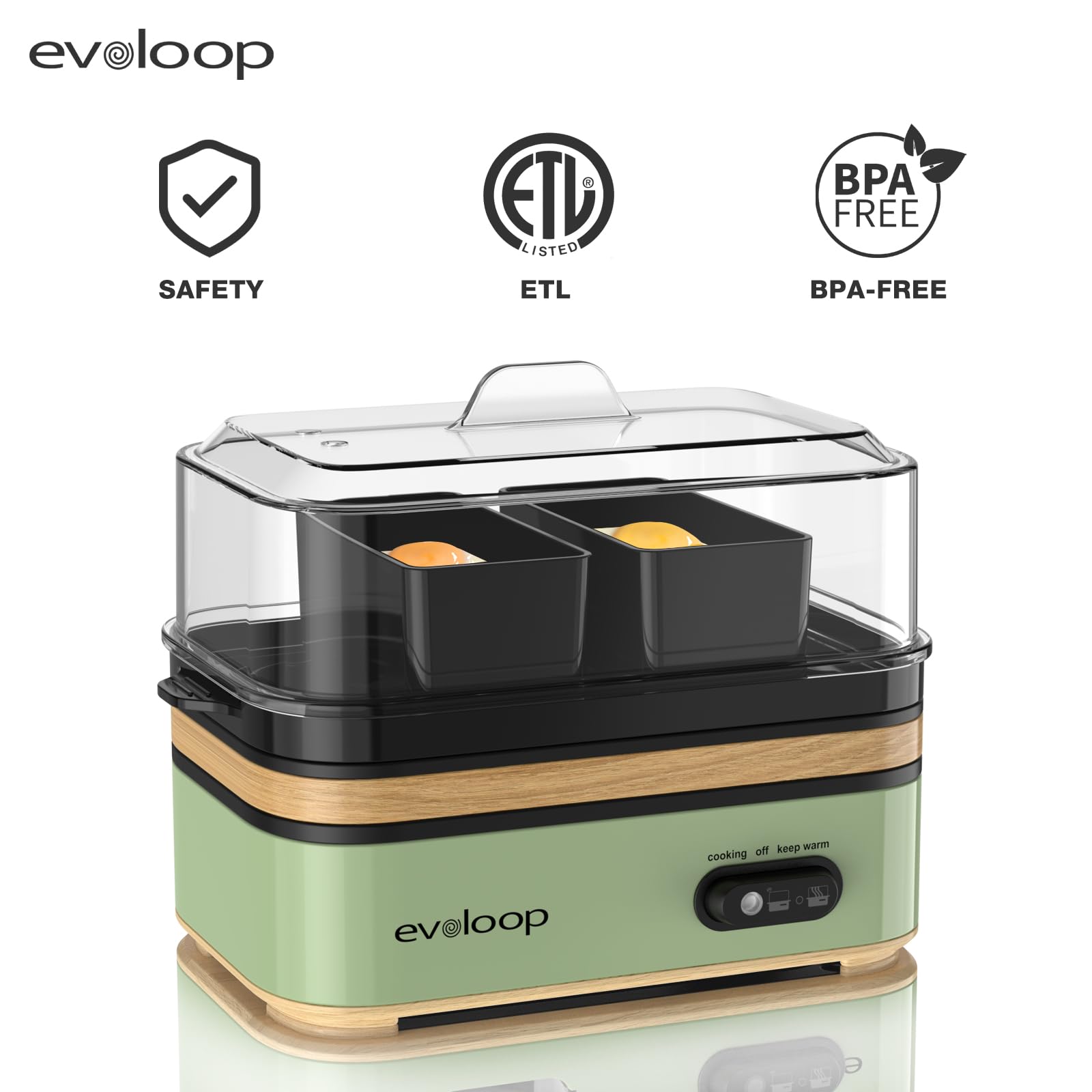 Evoloop auto shut-off for safety during busy mornings.