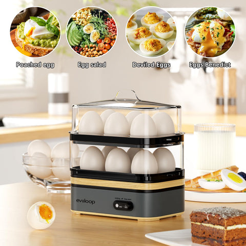 Evoloop Rapid Egg Cooker BPA-free components ensure safe cooking.