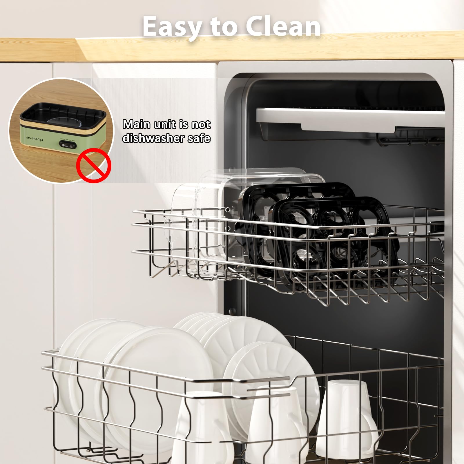 Evoloop Rapid Egg Cooker BPA-free tray for safe cooking.