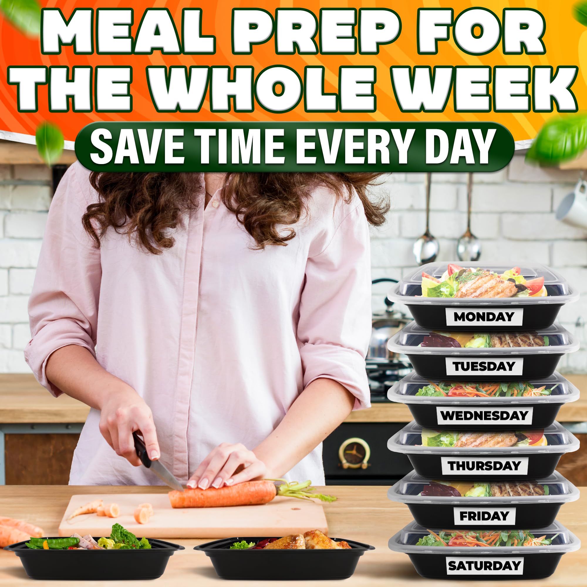 Evrblock portion-control 32oz containers support balanced meals and tracking.