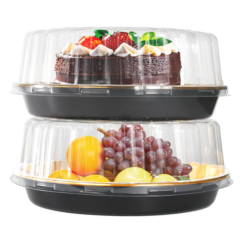 EWAFILU 5-pack cake trays and dome lids for party service and handling