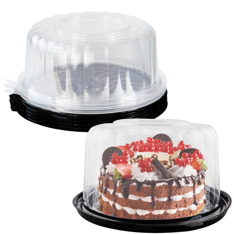 EWAFILU 5-pack 10-inch round cake containers set for easy display