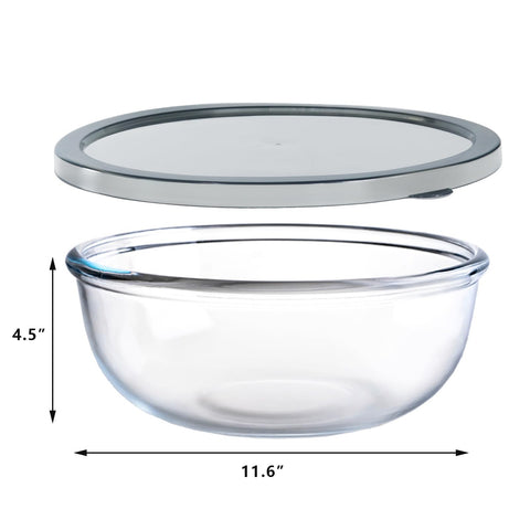EWAFILU clear glass bowl ideal for salad prep and mixing