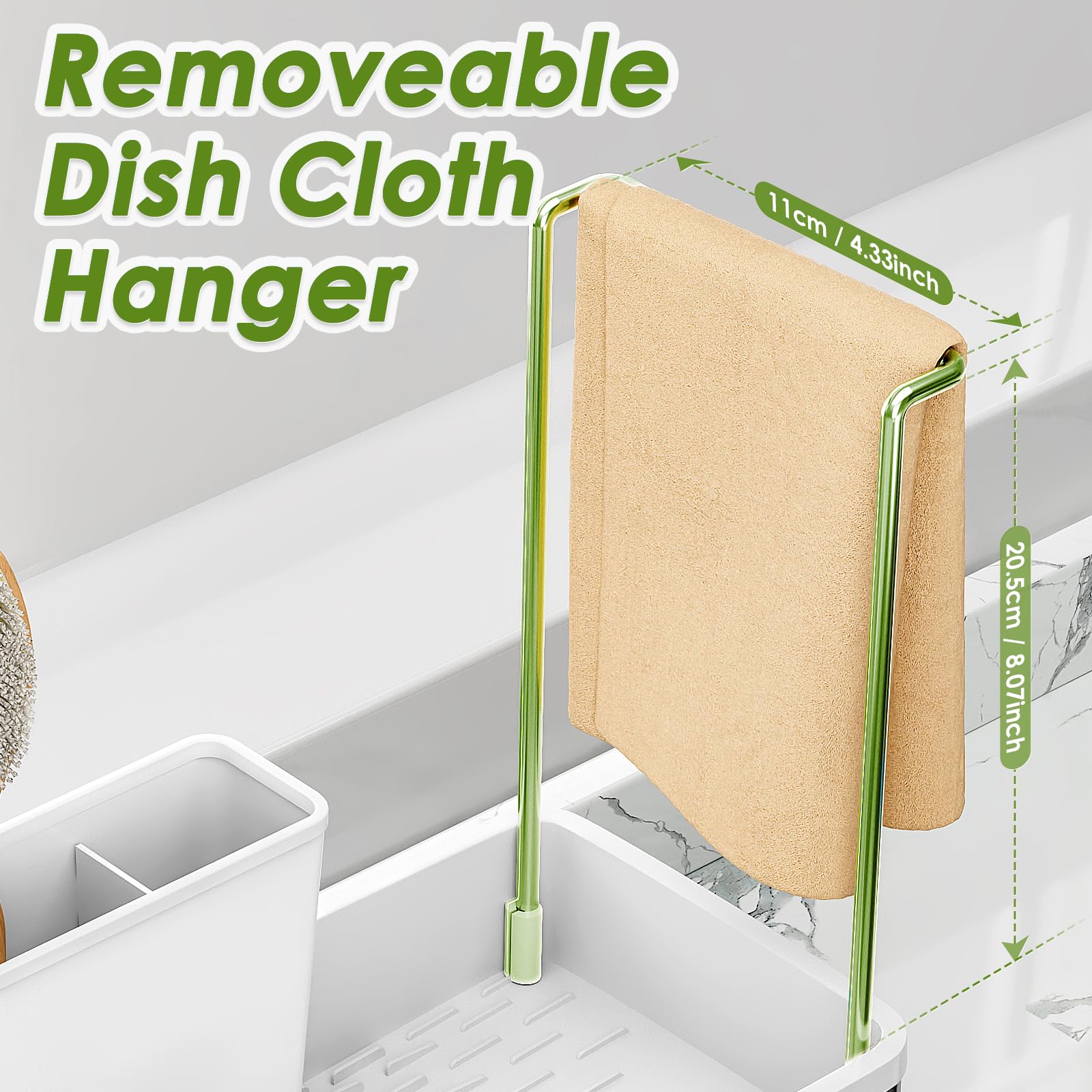 Ewaiira removable brush holder adapts to different cleaning tools.