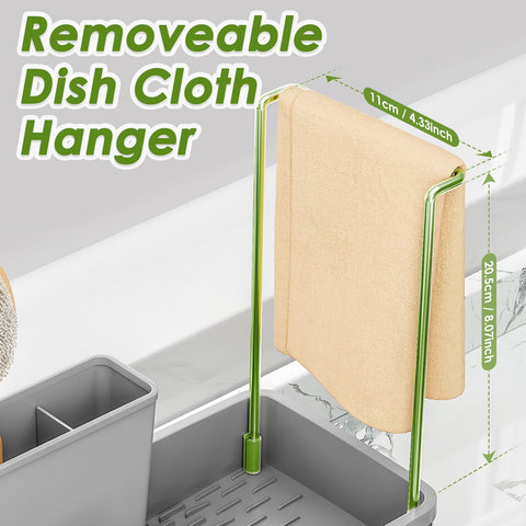 Ewaiira towel rack allows dish towels to hang and dry after use.
