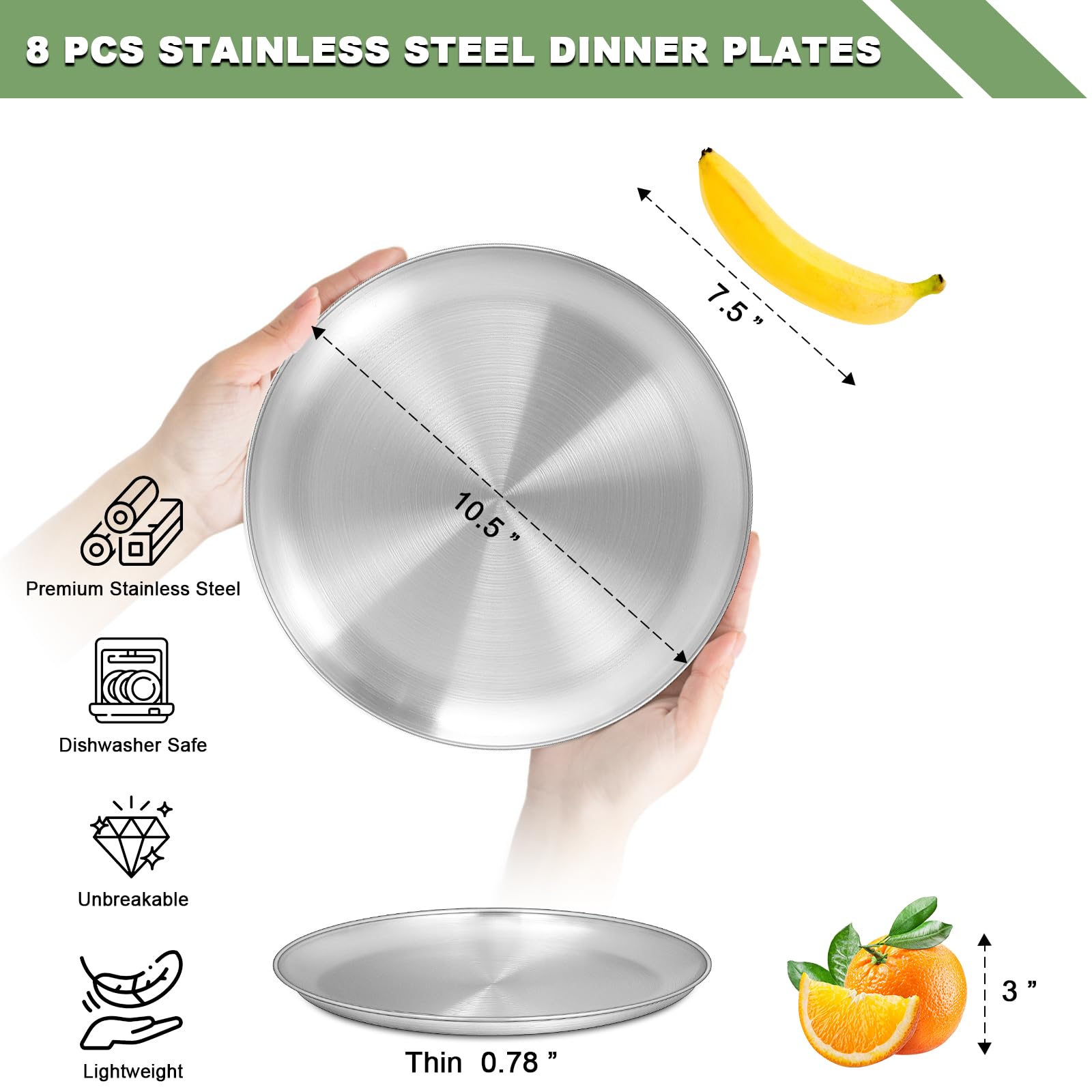 EWFEN 10-inch dinner plate with ample surface for meals