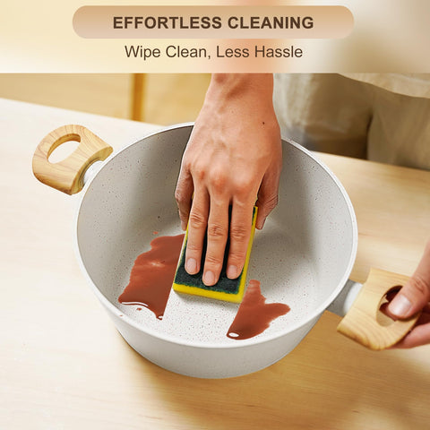 EWFEN glass lids with stay-cool handles for monitoring cooking