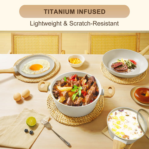 EWFEN 11-inch grill pan with ridges for seared marks